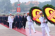 Party, State leaders pay homage to President Ho Chi Minh on CPV founding anniversary